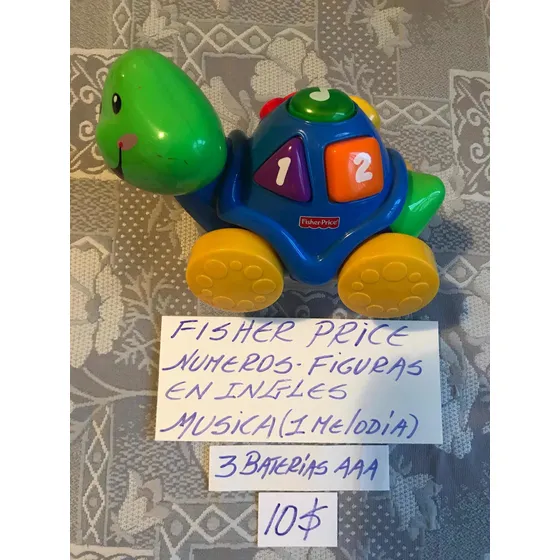 Fisher Price Tortuga=juguete Didáctico=usado=musical=inglés