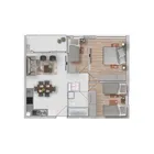 3 dormitorios  |  1 baño
