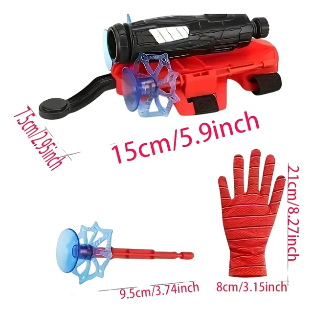 Jugete Lanzadores De Telarañas Marvel Spiderman - Guantes Rojo