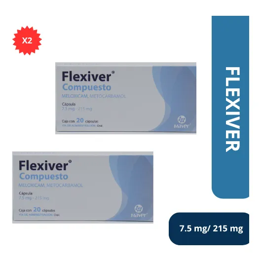 Flexiver Meloxicam Metocarbamol 7.5mg - 215mg , Maver-2 Pack