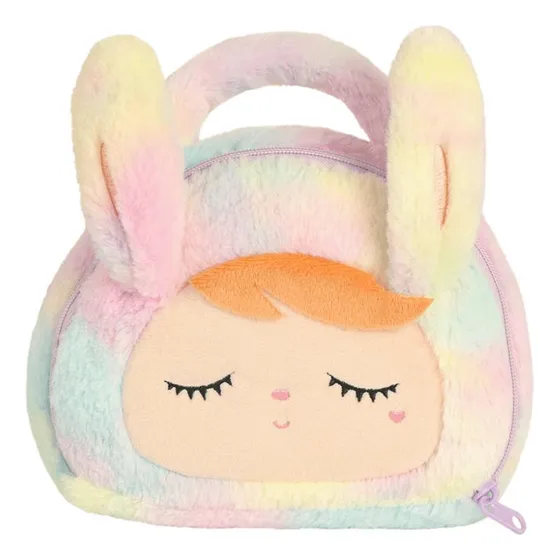 Bolsa Metoo Plush Coelha Arcoiris Alça De Mão Colorida