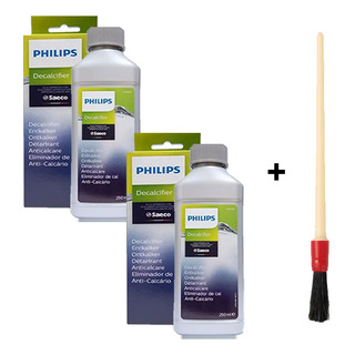 Kit 2 Descalcificante Cafeteira 250ml + Pincel Limpeza Saeco Kit 2 Descalcificante Cafeteira 250ml + Pincel Limpeza Saeco