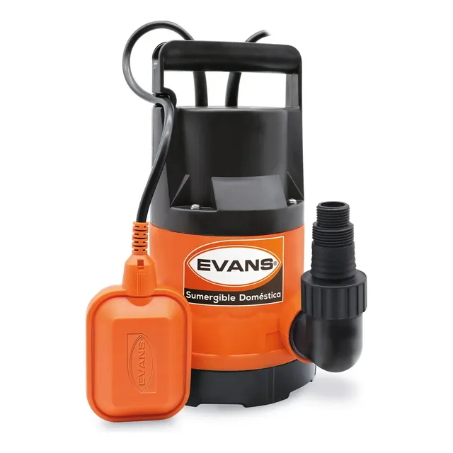 Bomba Sumergible Evans 10m 110v 1.25 Llenado Tinaco 1-2niv Naranja