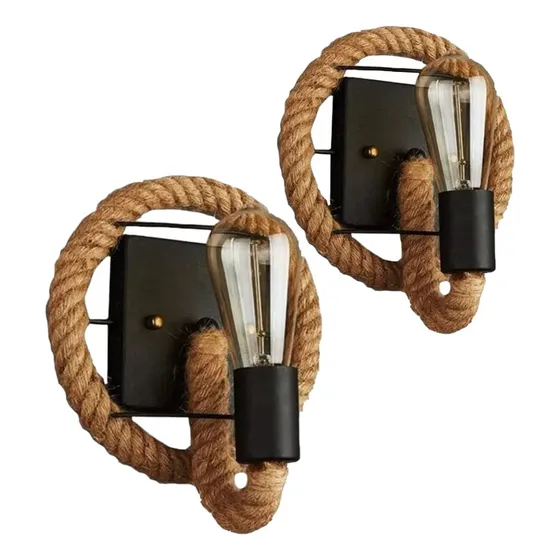 Pack X2 Aplique De Pared Vintage Lampara Pared E27 Lamparas 