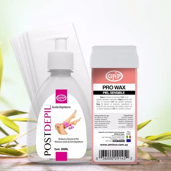 Cartucho Gnp Rosa Y Aceite Depilatorio 290ml, 25 Bandas Nice