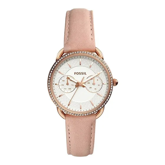 Reloj Fossil Tailor Es4393 Piel Nude/acero Oro Rosa Dama