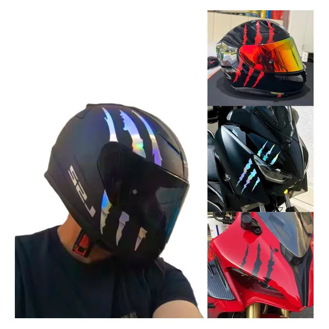 Calcomania Reflectiva Motos Sticker Tiras Garras Faro Tanque