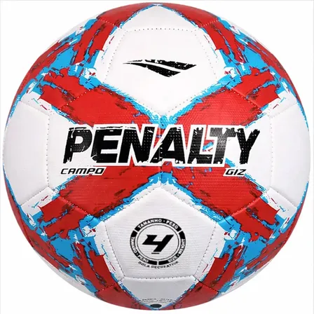 Bola Campo Penalty Giz N4 Infantil Xxv cor Vermelho/Azul