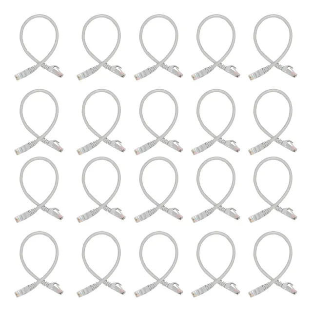 Patchcord Utp Cat6 30cm Gris P6003g 100%cobre Enson 20pzs