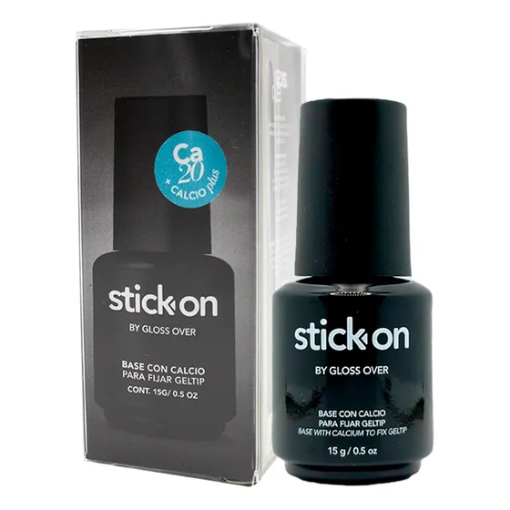 Gloss Over stick on base con calcio para pegar geltip