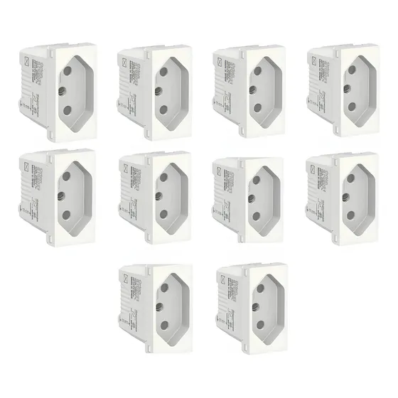 Kit 10 Modulo Tomada 2p+t 10a 250v Orion S70202104 Schneider