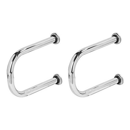 Kit 2 Barra De Apoio Para Lavatório Universal 25cm Nrb9050 Cor Prateado Kit 2 Barra De Apoio Para Lavatório Universal 25cm Nrb9050 Cor Prateado