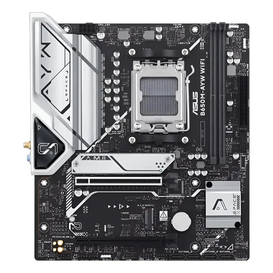 Mother Asus B650m Ayw Wifi Amd Am5 Ddr5 Pcie 4.0 M.2 Gen5 Vx Color Gris Oscuro | Cuotas sin interés