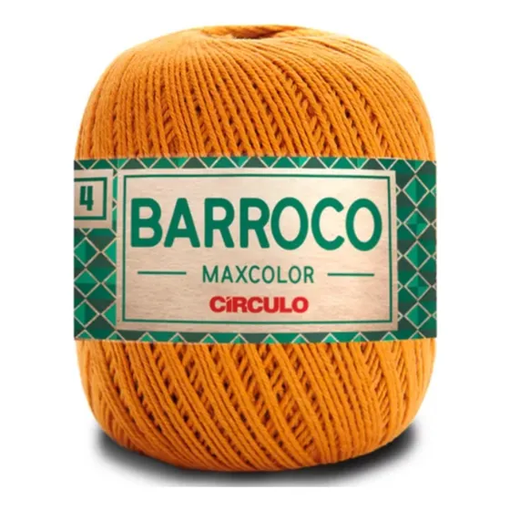 1 Barbante Barroco Fio 4 Circulo 200g 338m Croche Artesanato