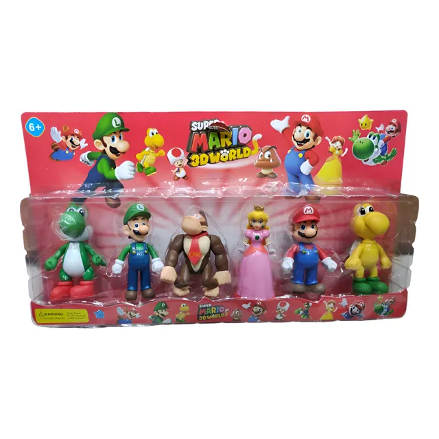 Muñecos Super Mario Bros 3d Worlds Blister X6 Personajes