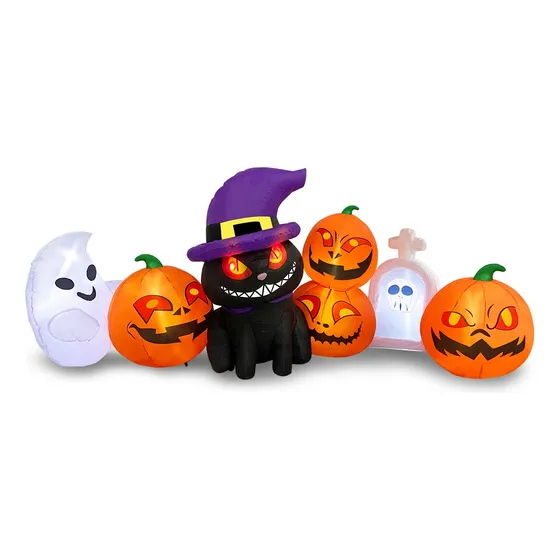 Inflables Halloween 2.4m Calabazas Adornos Para Halloween