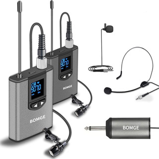 Bomge Uhf Micrófono Inalámbrico Diadema\ Solapa Micrófono Du Bomge Uhf Micrófono Inalámbrico Diadema\ Solapa Micrófono Du