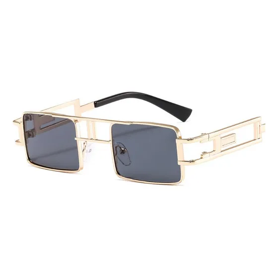 Gafas De Sol Rectangulares Steampunk Uv400 De Moda