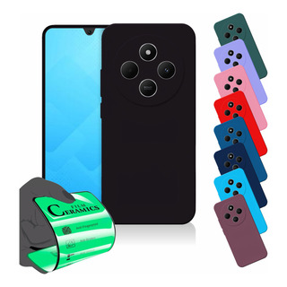 Capa Capinha Anti Shock Aveludada + PelĂcula Para Redmi 14c Capa Capinha Anti Shock Aveludada + PelĂcula Para Redmi 14c