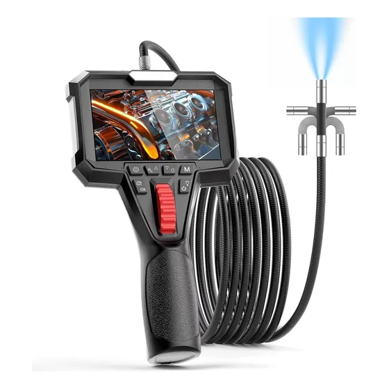 Câmera Boroscópica Articulada Bidirecional Com Luz 6.2mm 1m