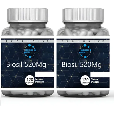 Kit 2 Biosil 520mg 120 Cápsulas Premium Neutro
