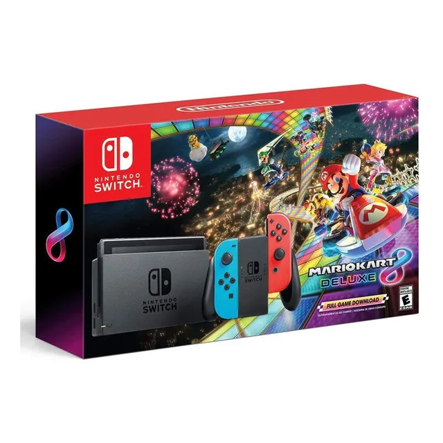 Nintendo Switch Neon Joy-con Hac-001 Combo Mario Kart 8 