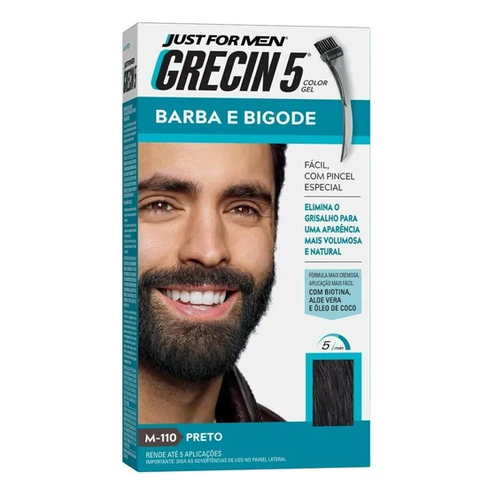 Tintura Grecin 5 Gel Barba E Bigode 28g Escolha Sua Cor