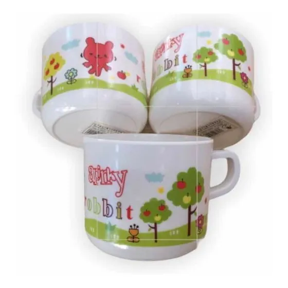Set De 3 Tazas De Melamine Para Niños