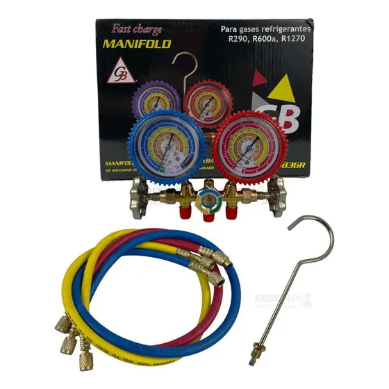Juego Manómetros Refrigeración R290, R600a, R1270 