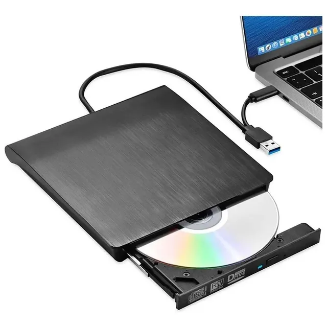 Lector Quemador De Dvd/cd Externo Plug And Play Usb 3.0 Negro Usb