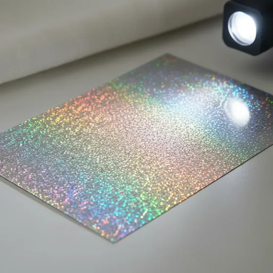 Vinilo Diamante Tornasol Adhesivo A4  20 Hojas  (waterproof)