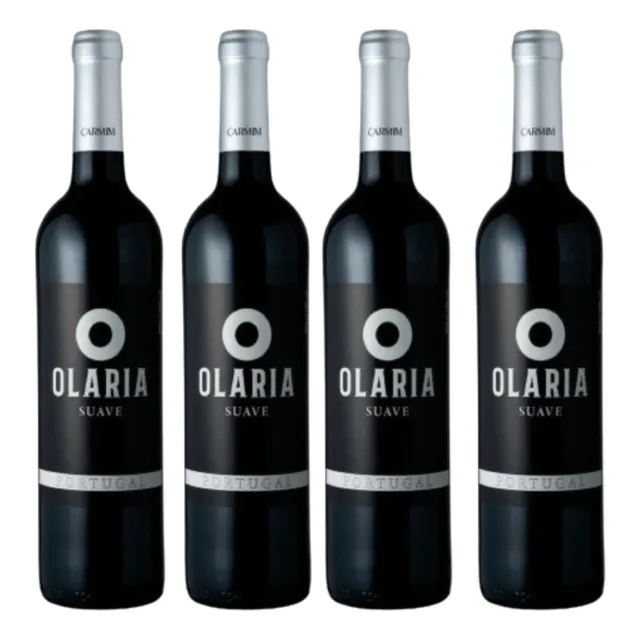 Kit 4 Vinho Tinto Suave Português Carmim Olaria 750ml