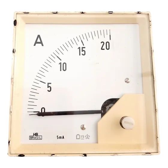 Amperimetro Analógico 20a / 5ma 95cm X 95cm - Hb