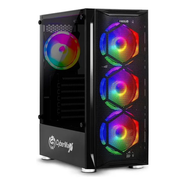 Case Gamer Cybertel Striker Cbx 5013 4 Fan Rgb Doble Ring