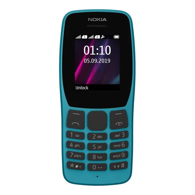 Telefono Celular Nokia 110 Dual Sim Radio Fm Camara Linterna Juegos Mp3 Musica Agenda Alarma Original Basico Economico Garantia Audifono 3.5 Nuevo New Doble Sim Bateria