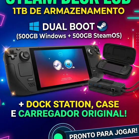 Steam Deck Lcd 1tb (dual Boot Windows/steamos) + Dock