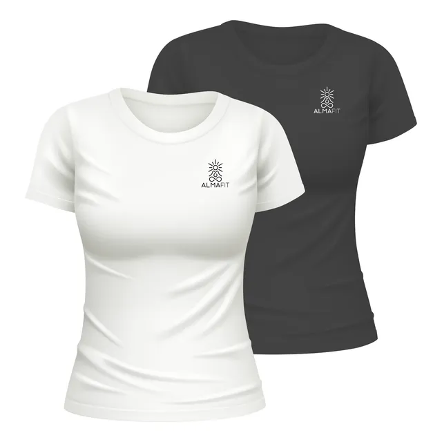 2 Camisetas Deportivas Básicas Dama Remera Entrenamiento Gym