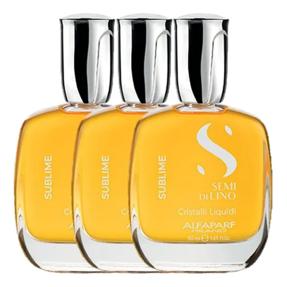 Kit 3 Reparador De Pontas Cristalli Liquid 50ml - Alfaparf