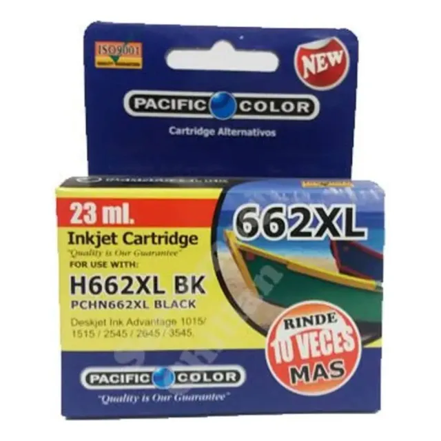 Tinta 662 Hp Alternativo Negro Xl 23ml Pacific