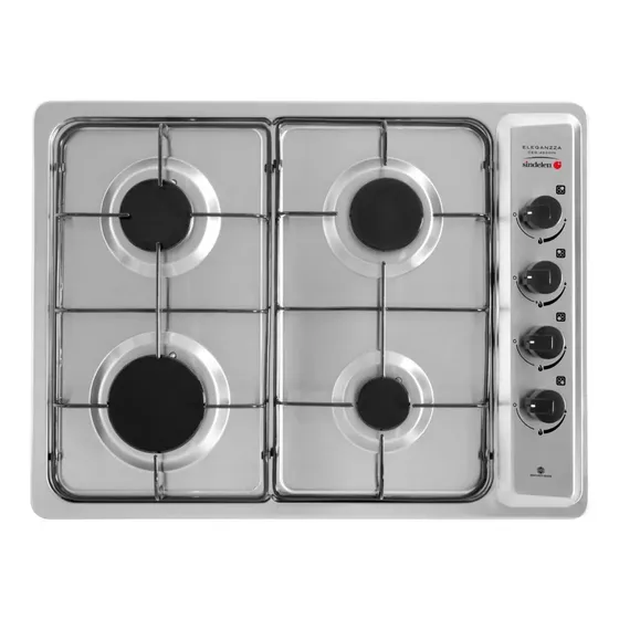 Encimera con alimentación a gas - Sindelen CEG-4600IN color plateado - 4 hornallas | Cuotas sin interés