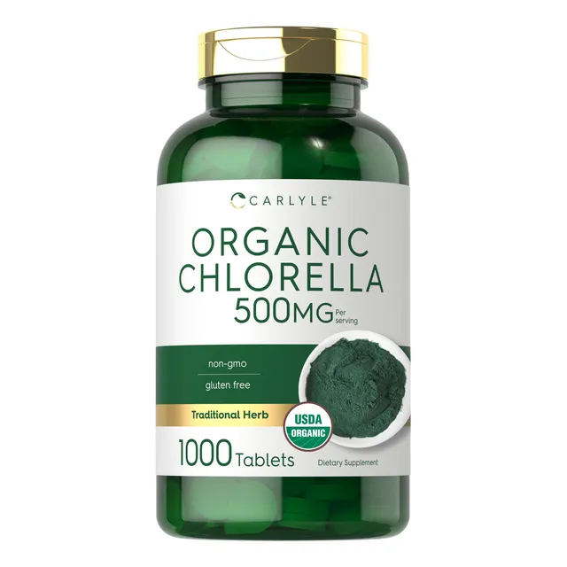 Suplemento Carlyle Chlorella En Tabletas Orgánicas, 500 Mg,