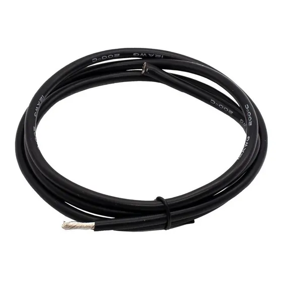 1 Metro De Cable De Silicona Calibre 12 Awg Flexible Negro