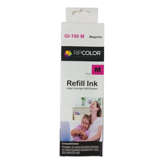 Tinta Ripcolor Compatible Canon Magenta Gi-190m