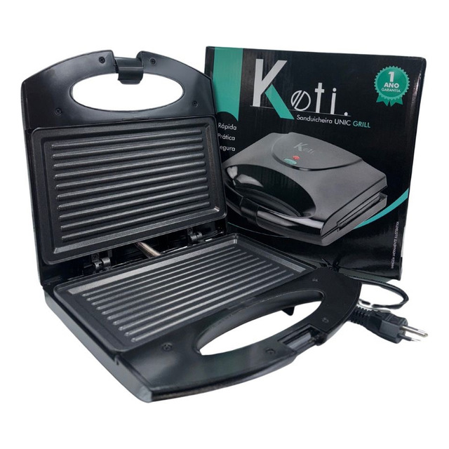 Sanduicheira Grill Unic Koti Preta 750w 110v 220v Sanduicheira Grill Unic Koti Preta 750w 110v 220v
