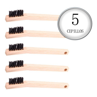 5 Cepillos De Madera Alambre De Acero Latonado .006´´ 3 X 7 5 Cepillos De Madera Alambre De Acero Latonado .006´´ 3 X 7