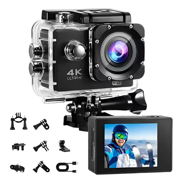 Cámara Deportiva Go Pro 4k Sports Ultra Hd Dv Profesional Color Negro Adget