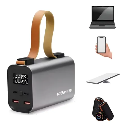 Power Bank Compatível Macbook Starlink Smartphone 100w Turbo Power Bank Starlink Preto