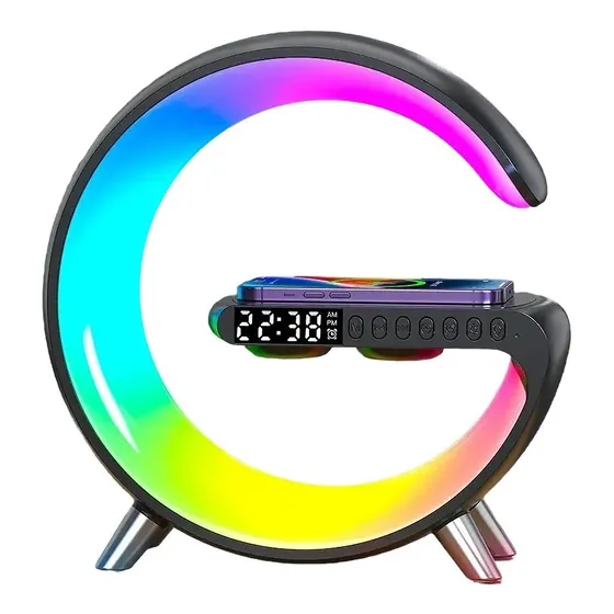 Reloj Despertador Multifuncional 15 W Cargador Inalambrico 