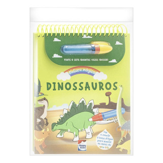 Livro De Pintura Mágica Com Água Dinossauros Happy Book Livro De Pintura Mágica Com Água Dinossauros Happy Book