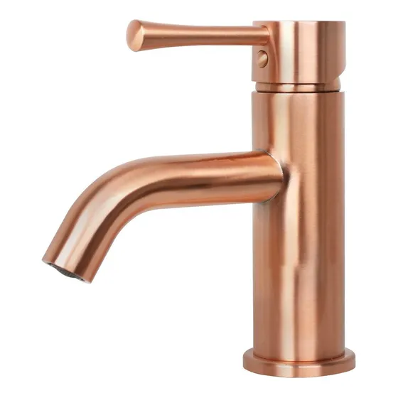Cobre Solo Agujero Baño Lavabo Grifo Laton Solido Plomo Arco